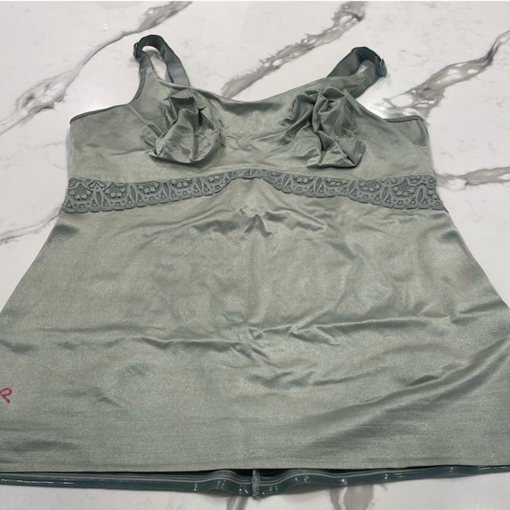 RUBY RIBBON Lace Cami #3024 (Moss Green, Size 40)
